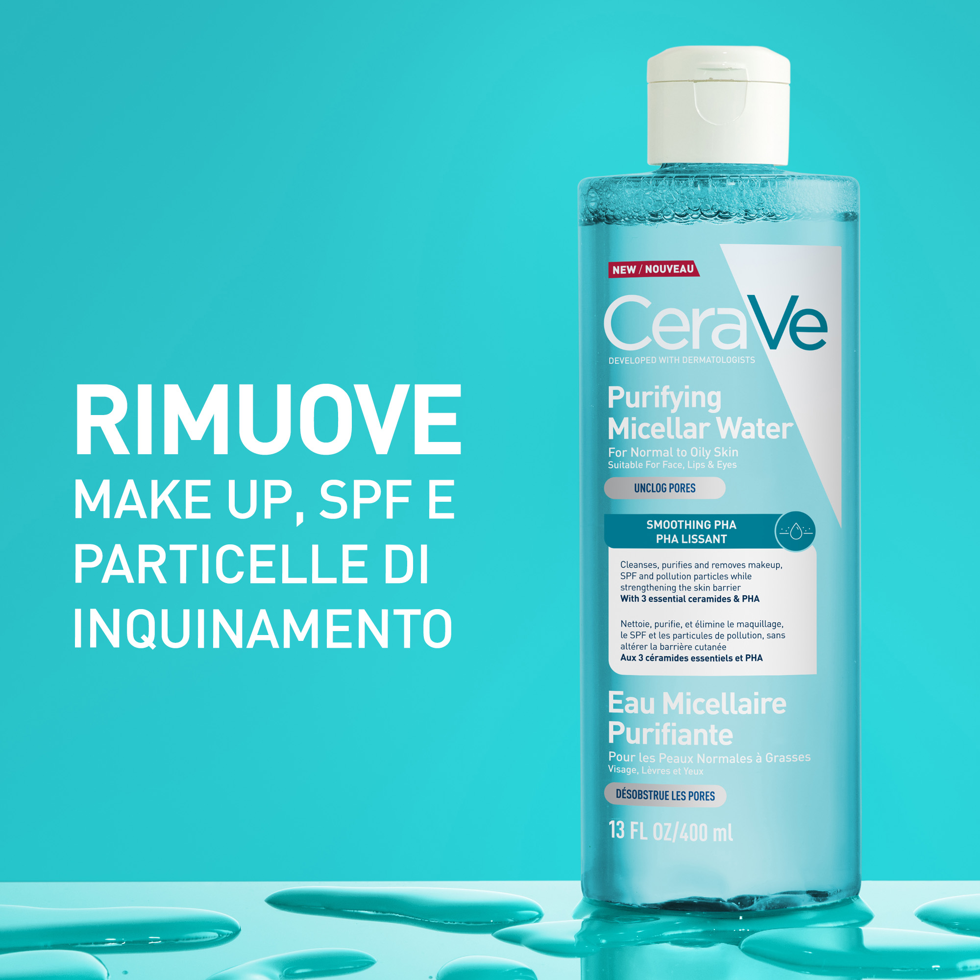 CeraVe - Acqua Micellare Purificante Per Pelli Normali A Grasse 400 ml
