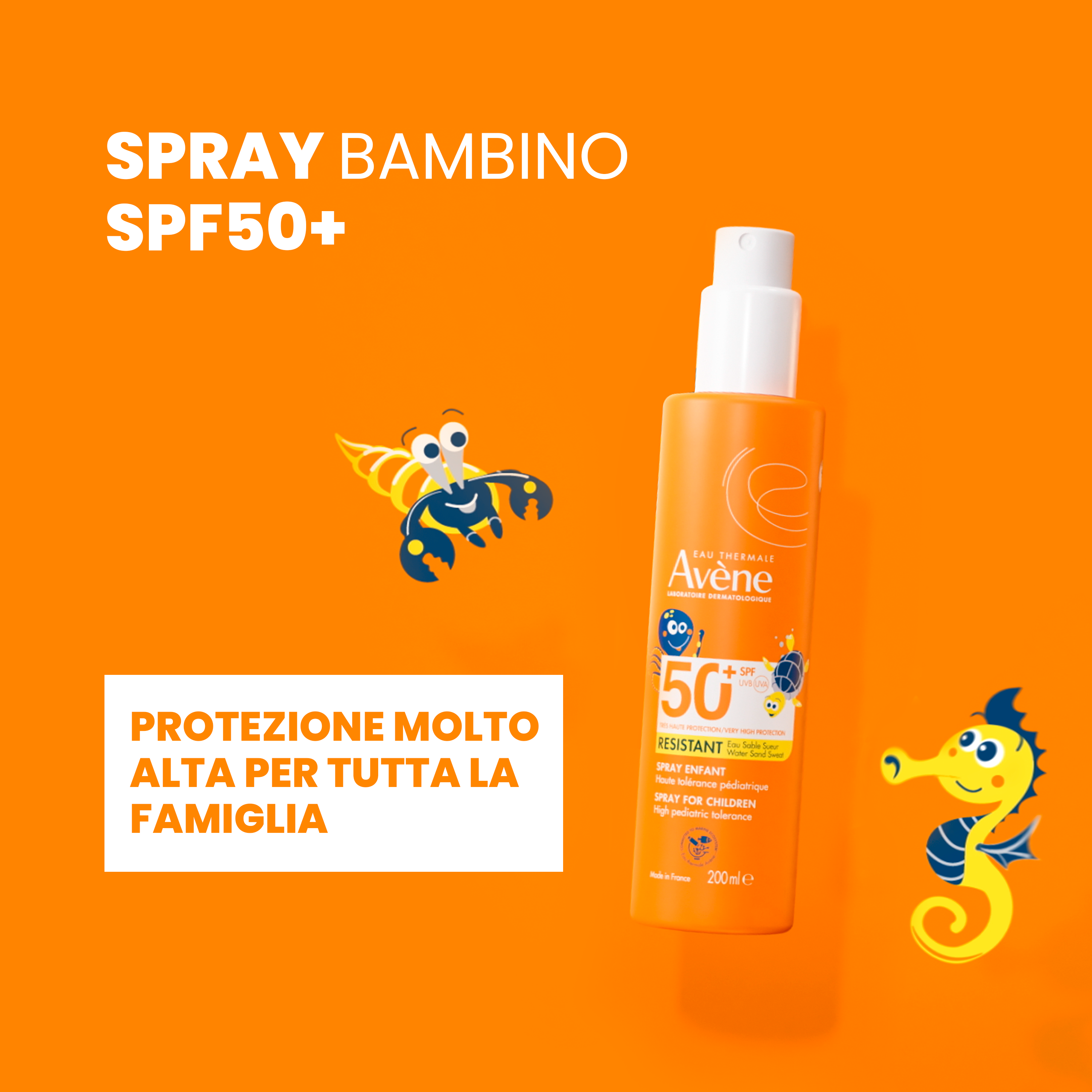 Avène - Protezione Solare Molto Alta SPF50+ Bambino Spray 200 ml