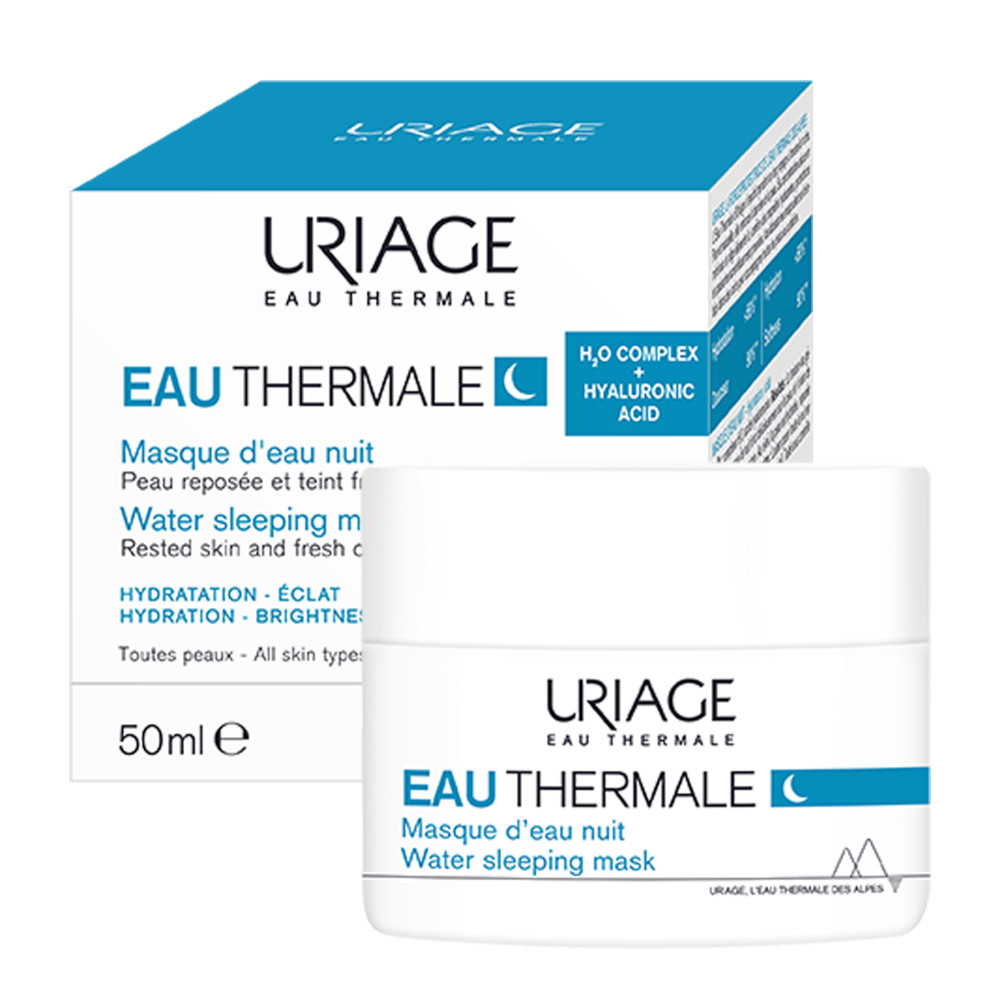URIAGE EAU THERMALE Maschera notte idratante in gel setoso con ACIDO IALURONICO per una pelle rimpolpata - 50ml