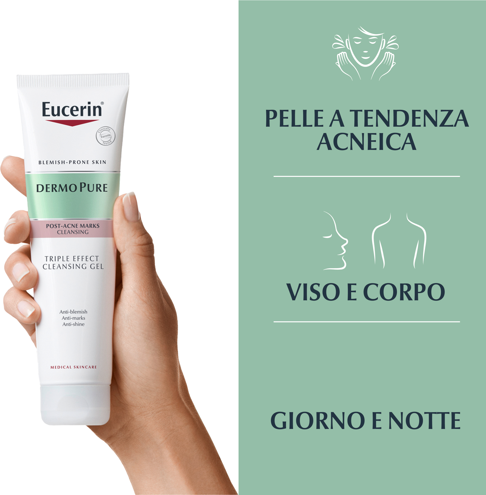 EUCERIN DERMOPURIFYER - Gel Detergente Tripla Azione per Viso e Corpo - 150ml EUCERIN DERMOPURIFYER - Gel Detergente Tripla Azione per Viso e Corpo - 150ml