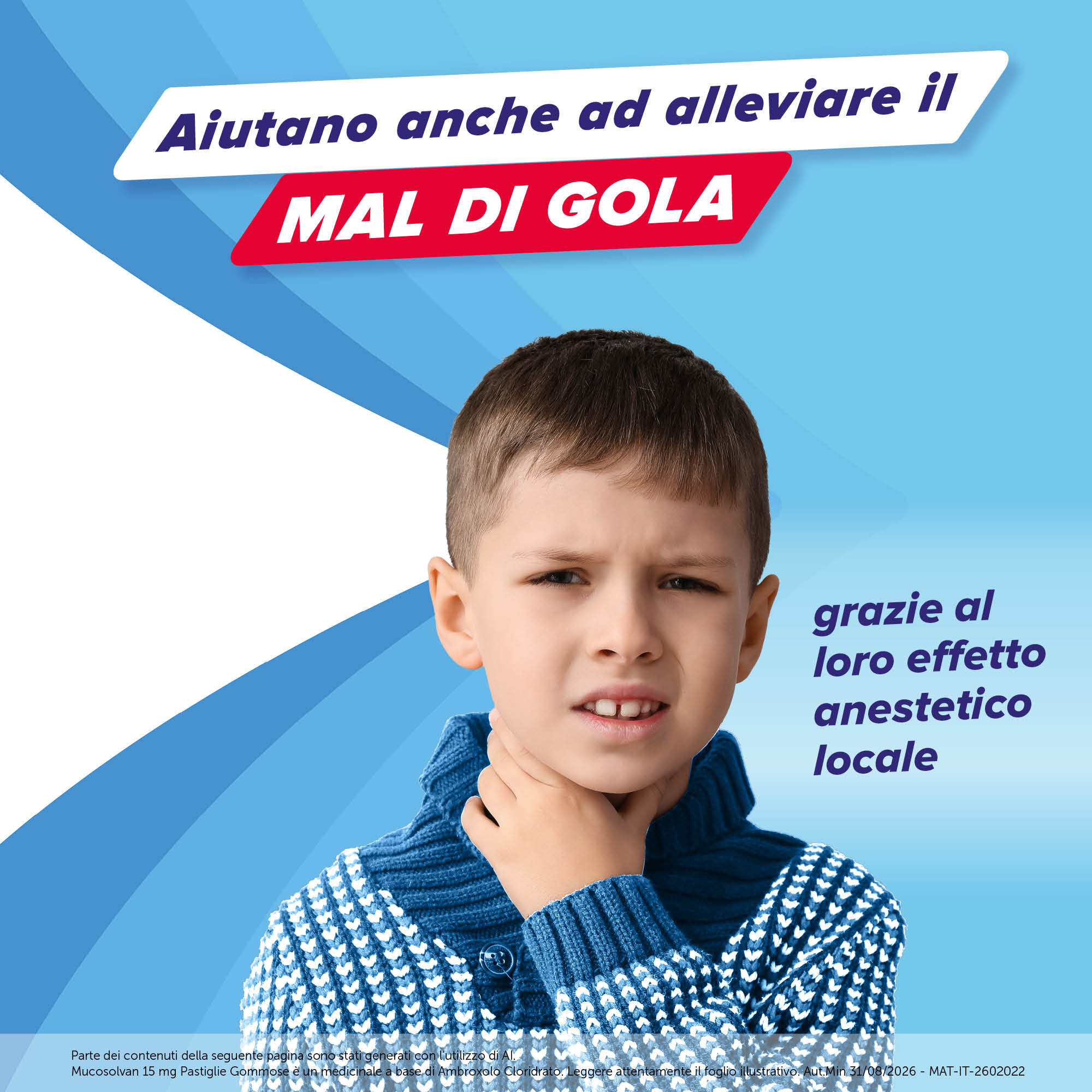 Mucosolvan 15 mg - 20 Pastiglie Gommose Per Il Trattamento Delle Secrezioni Nelle Patologie Acute E Croniche Di Bronchi E Polmoni