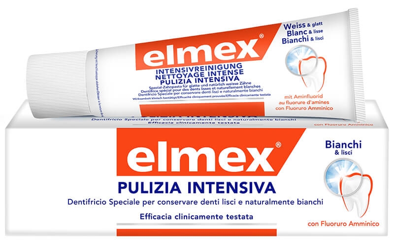 Elmex Pulizia Intensiva Dentifricio Sbiancante Denti Bianchi 50 ml Elmex Pulizia Intensiva Dentifricio Sbiancante Denti Bianchi 50 ml