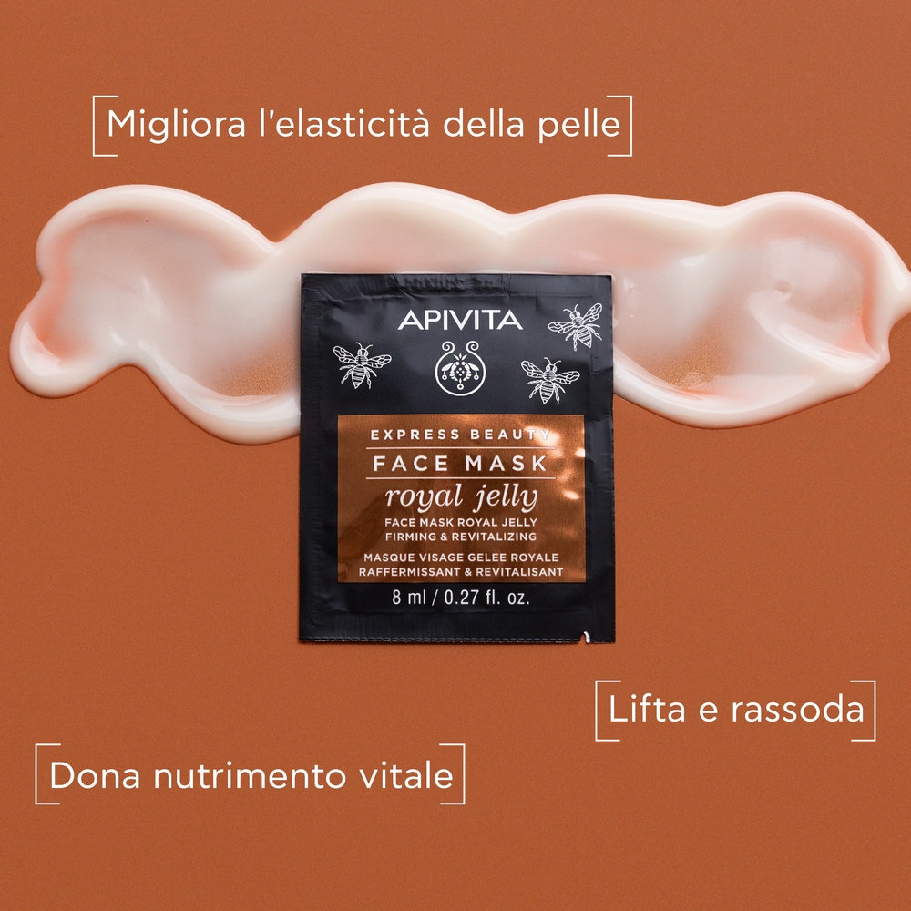 Apivita Express Beauty Royal Jelly - 2 Maschere Viso Rassodanti E Rivitalizzanti Alla Pappa Reale