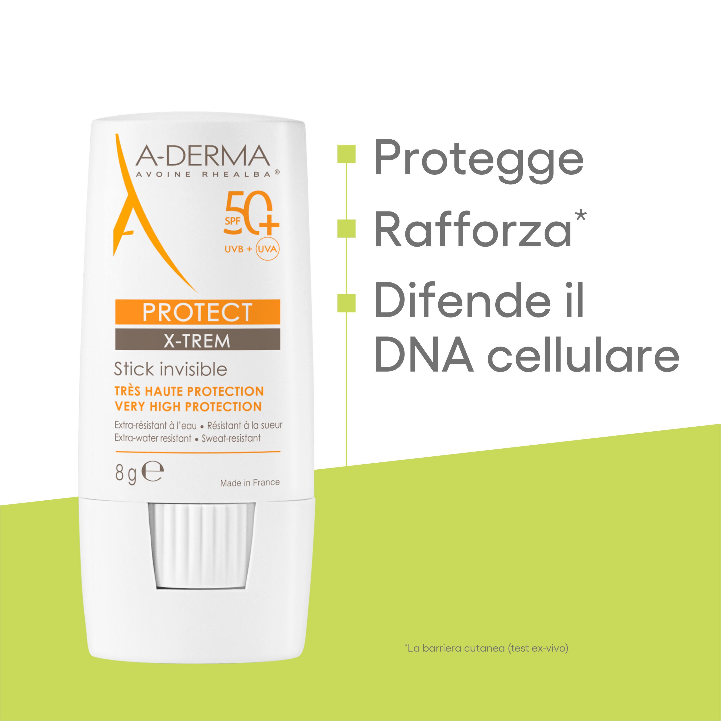 A-Derma X-Trem - Stick Solare Invisibile SPF50+ Viso 8 g