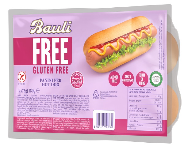 BAULI FREE PANINI HOT DOG 2PZ