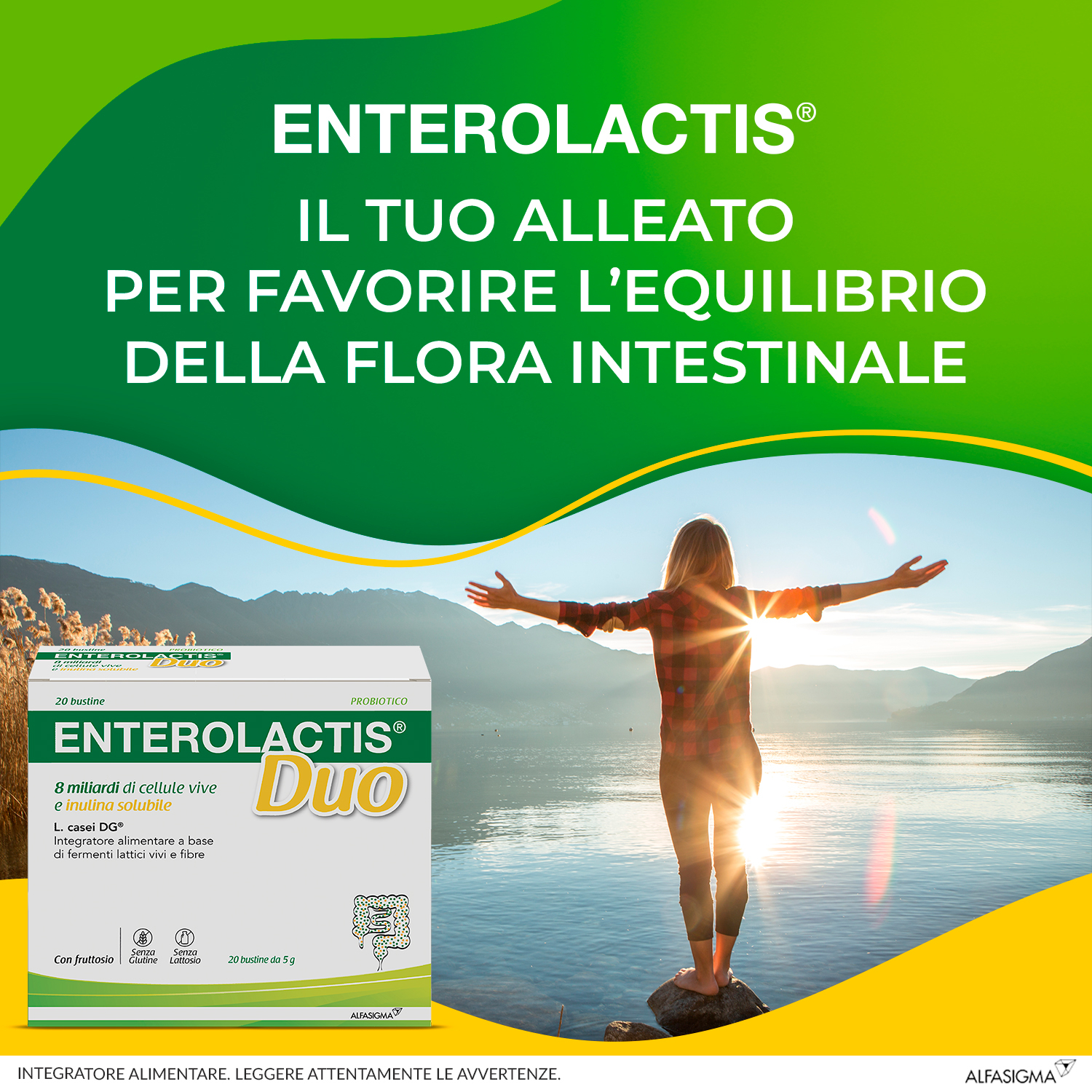 Enterolactis Duo, Integratore Alimentare con Fermenti lattici, probiotici L,Casei DG, 8 Miliardi Cellule Vive, Con Fruttosio, Senza Glutine e Lattosio, 20 Bustine Enterolactis Duo, Integratore Alimentare con Fermenti lattici, probiotici L,Casei DG, 8 Miliardi Cellule Vive, Con Fruttosio, Senza Glutine e Lattosio, 20 Bustine
