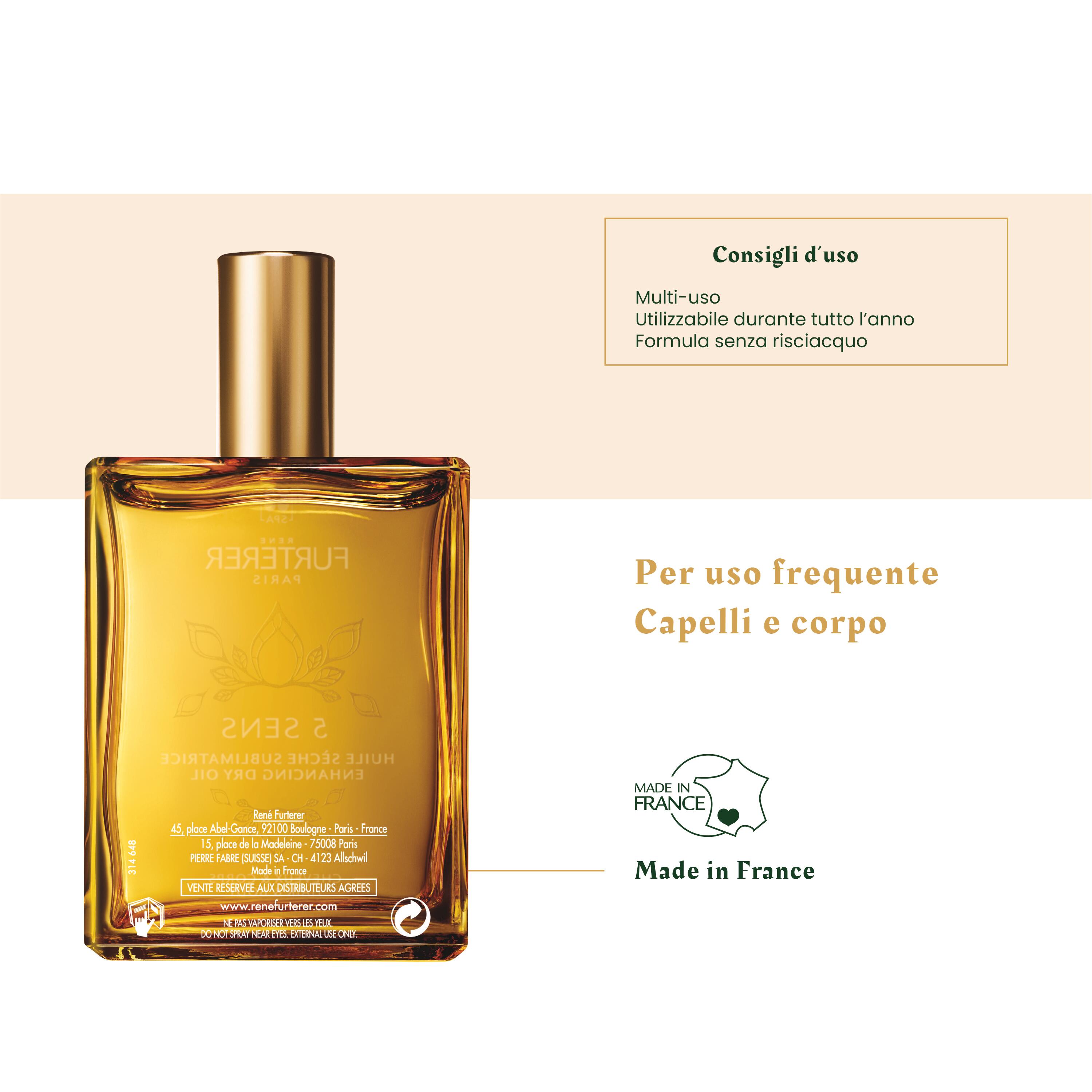 René Furterer 5 Sens - Olio Secco Sublimatore Corpo E Capelli 100 ml 
