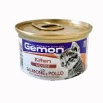 GEMON GATTO KITTEN MOUSSE SALMONE POLLO 85GR (lattina)