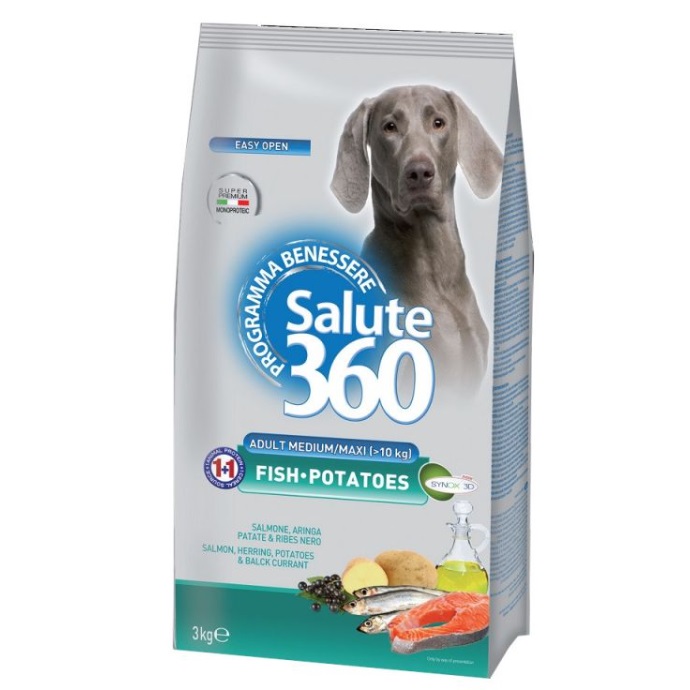 PET360 SALUTE360 CANE ADULT PESCE PATATE ALL BREEDS 3KG