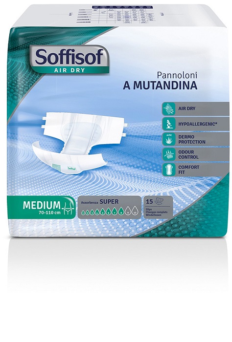 Soffisof Air Dry Pannoloni Mutandina Per Incontinenza Taglia M 10 Pezzi