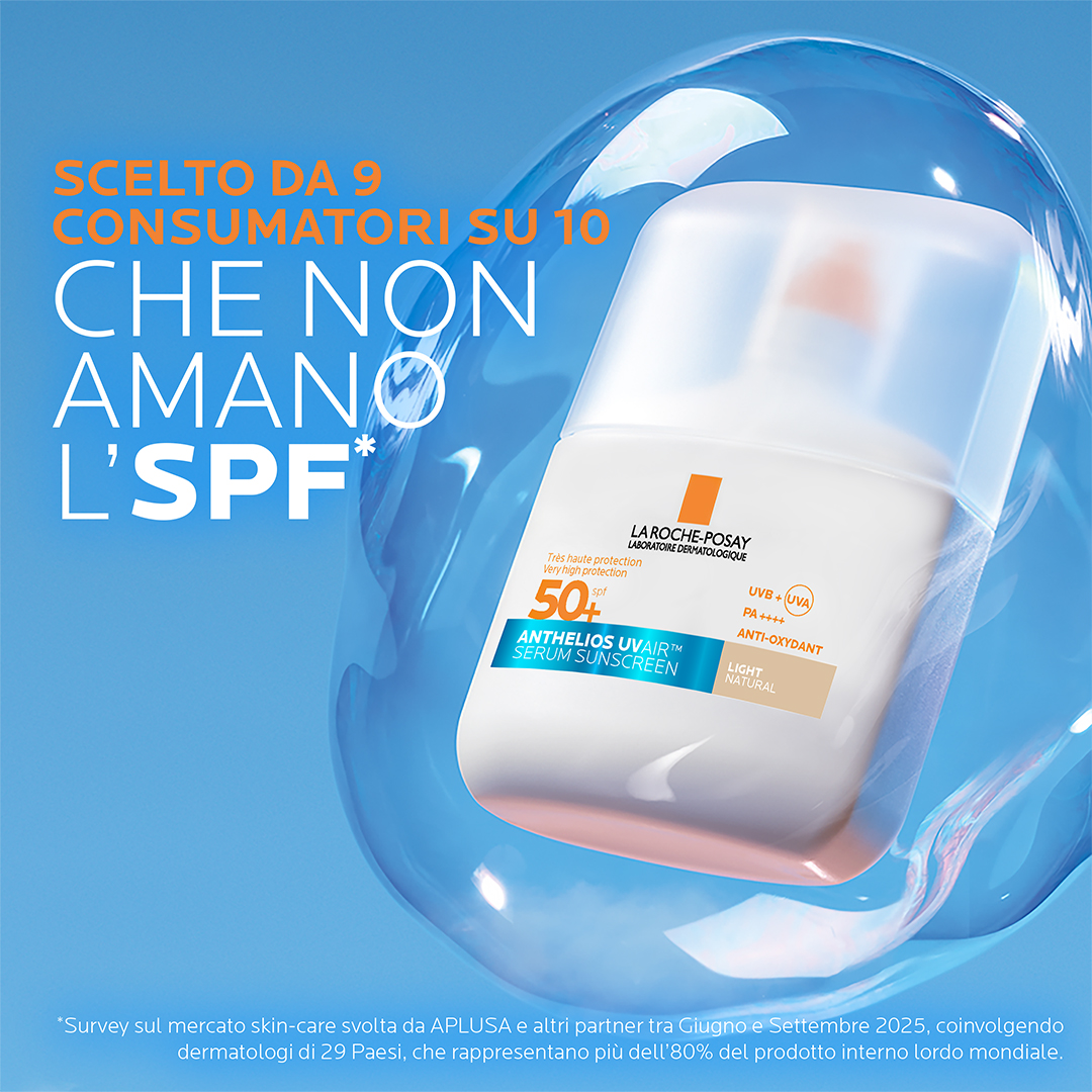 La Roche-Posay - Anthelios Uvair Serum Sunscreen SPF50+ Viso 50 ml - Tonalità Chiara