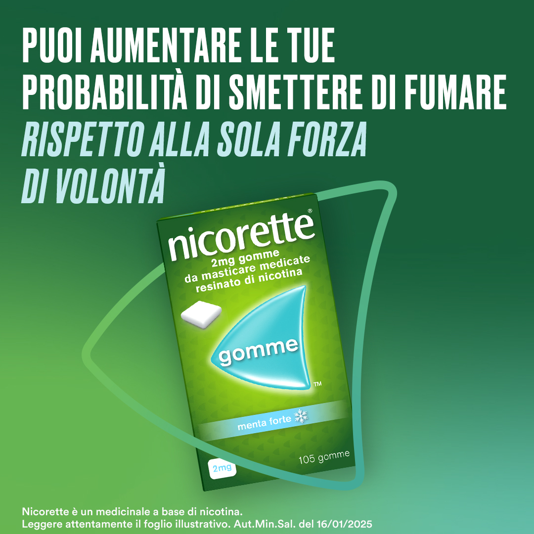Nicorette Gomme 2 mg Nicotina Menta 105 Gomme Masticabili Nicorette Gomme 2 mg Nicotina Menta 105 Gomme Masticabili