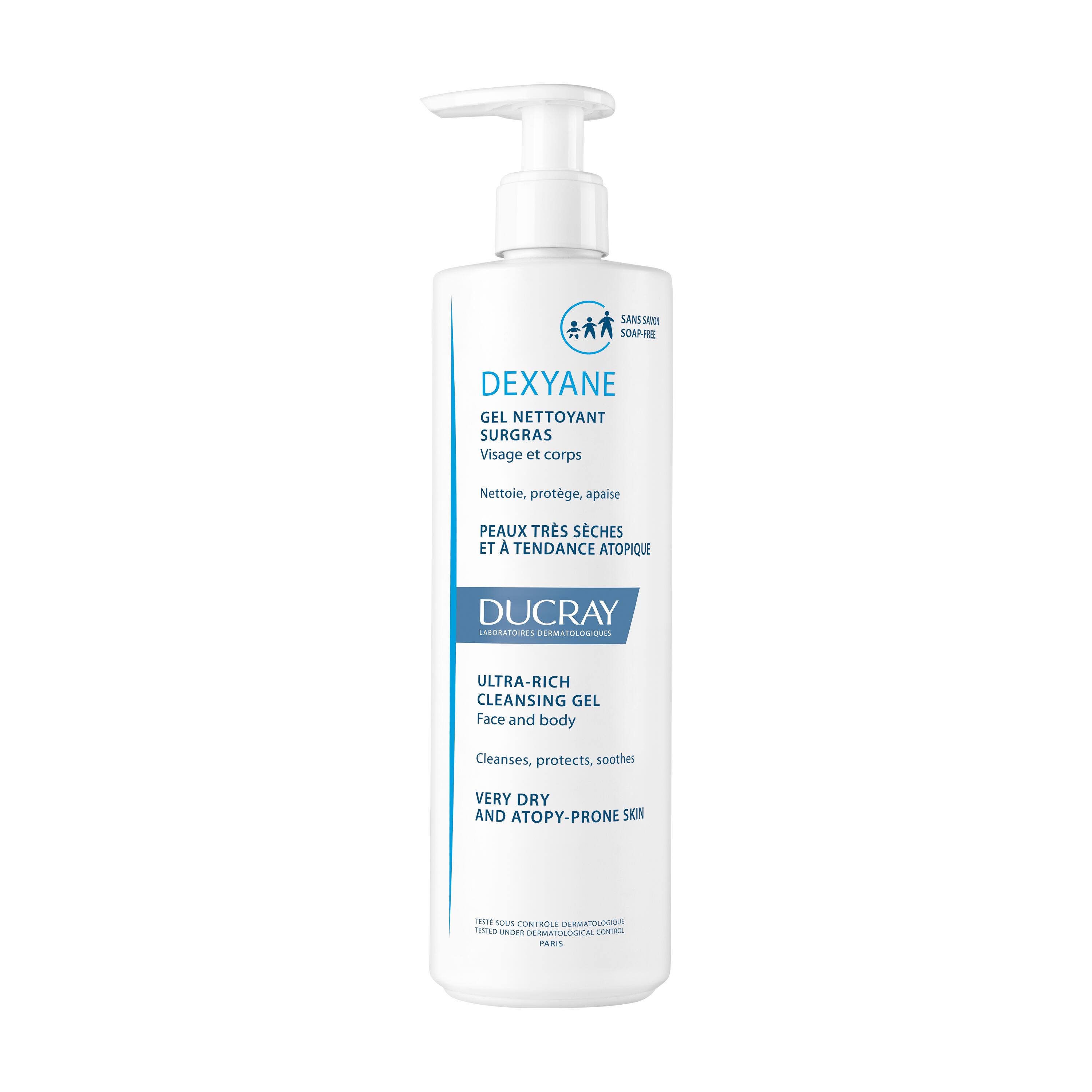 Ducray Dexyane - Gel Detergente Surgras Viso E Corpo Per Pelle Atopica 400 ml