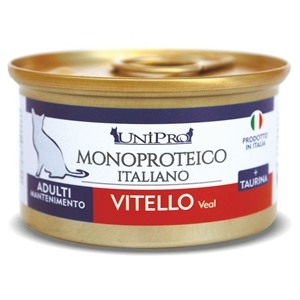 UNIPRO GATTO MONOPROTEICO ADULTI MANTENIMENTO VITELLO 85GR (lattina)