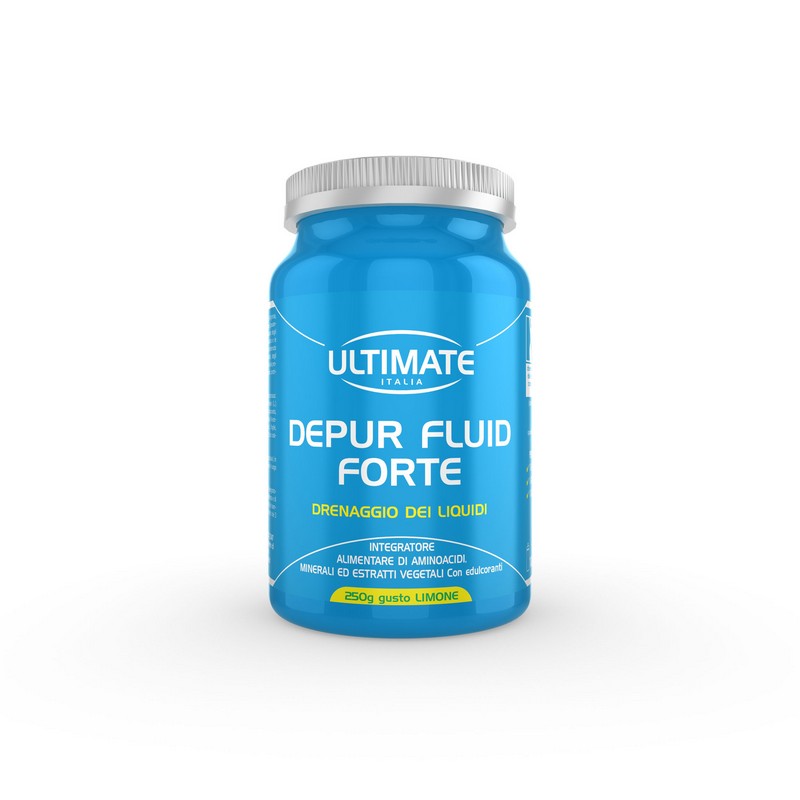 Ultimate Italia Depur Fluid Forte Gusto Limone  - Integratore Per Il Drenaggio Dei Liquidi 250 g