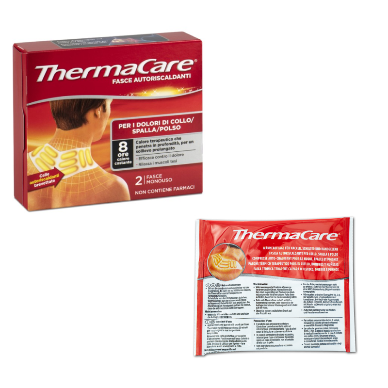 ThermaCare - Fasce autoriscaldanti per dolori di collo, spalla, polso - 2 pezzi ThermaCare - Fasce autoriscaldanti per dolori di collo, spalla, polso - 2 pezzi