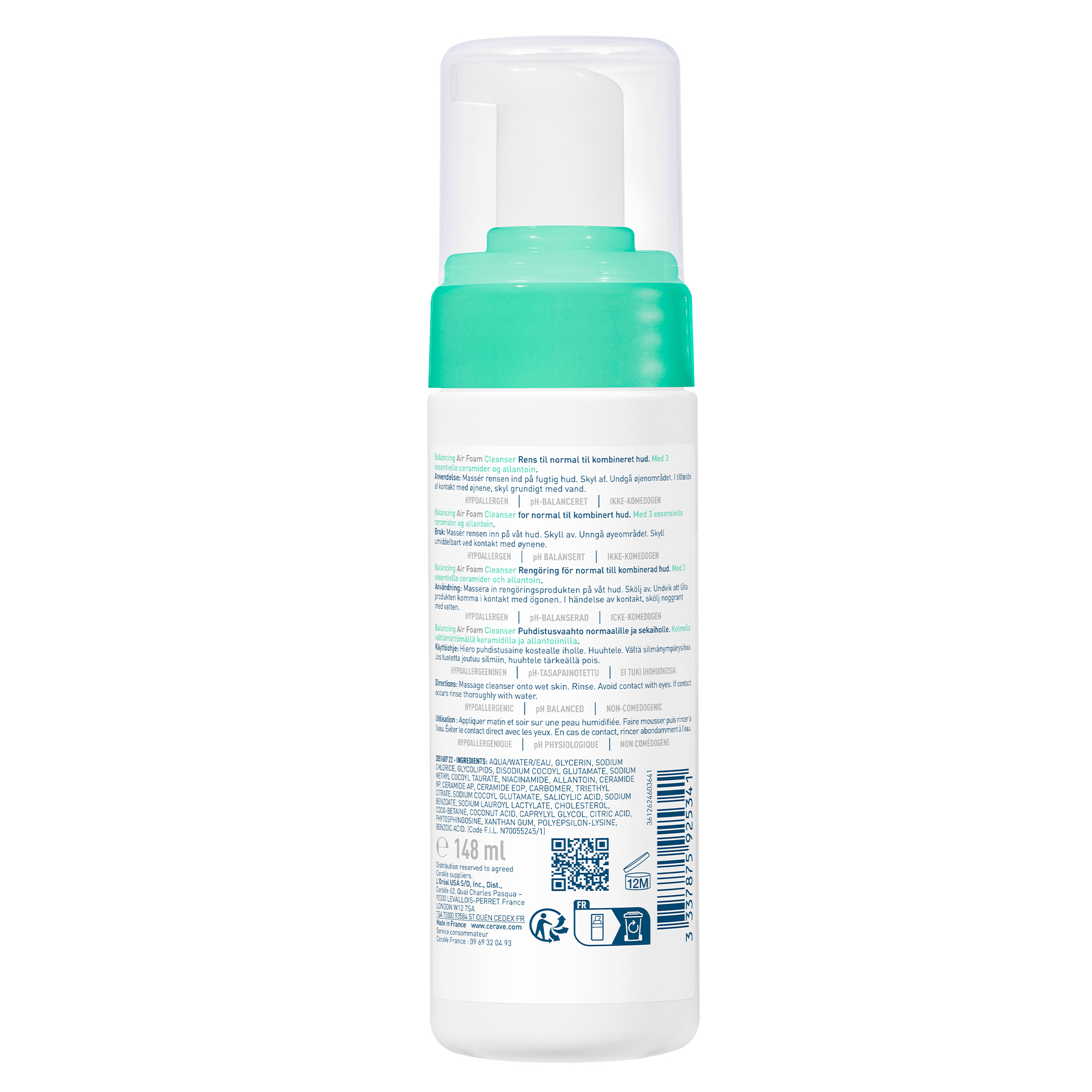 CERAVE MOUSSE DET RIEQUIL148ML