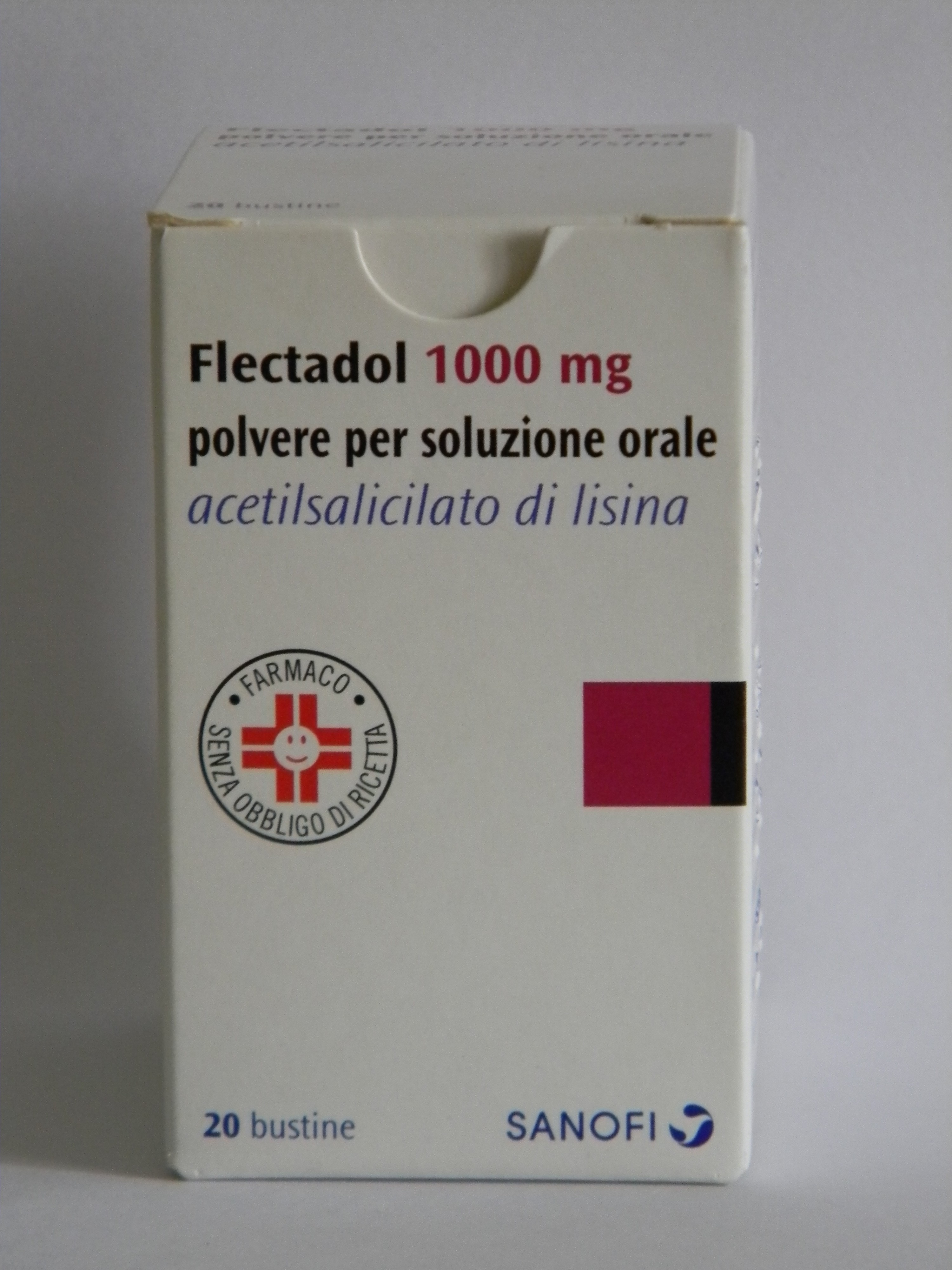 Flectadol 1000 mg Acetilsalicilato di lisina Antidolorifico 20 Bustine Flectadol 1000 mg Acetilsalicilato di lisina Antidolorifico 20 Bustine