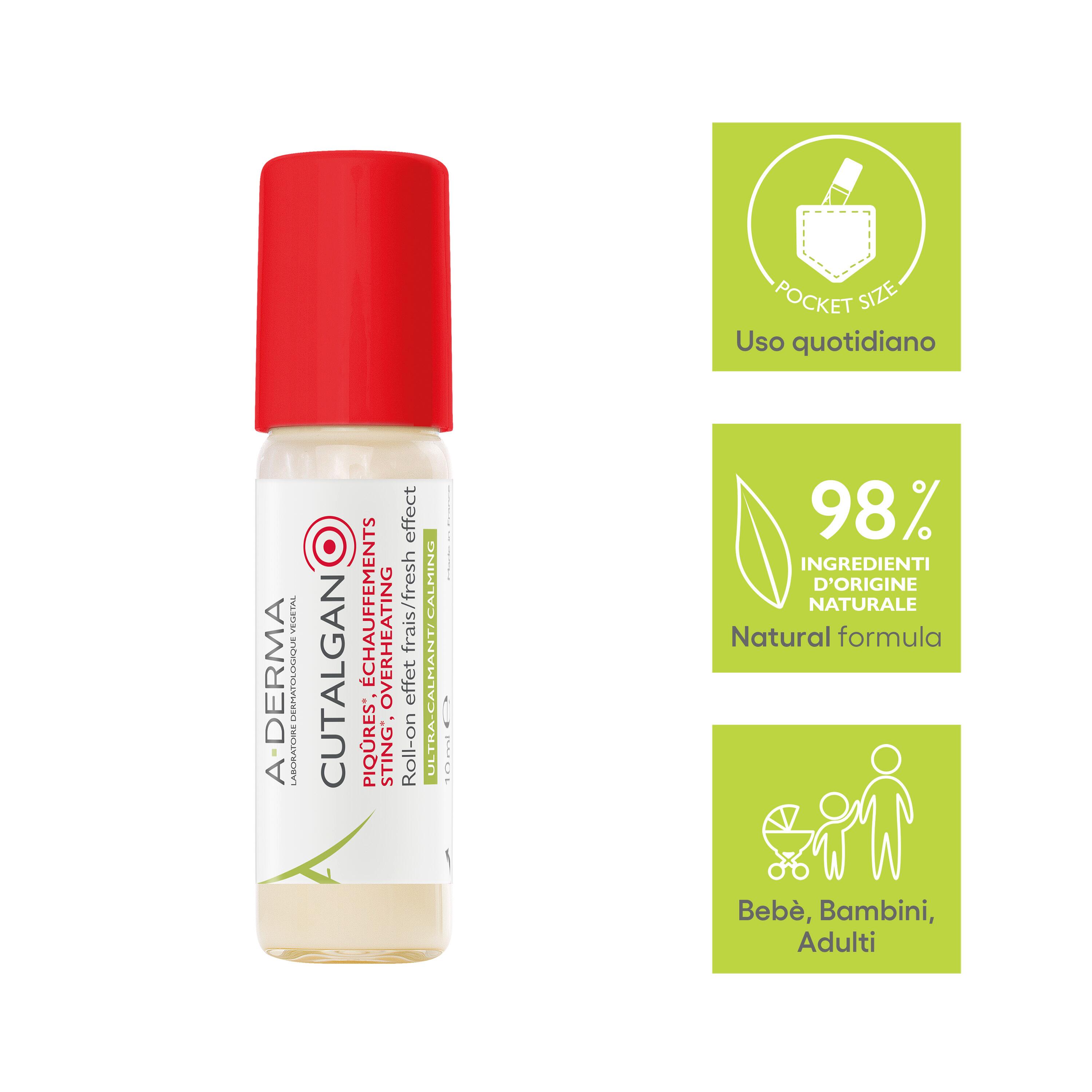 A-Derma Cutalgan - Roll-On Effetto Fresco Ultra-Lenitivo 10 ml