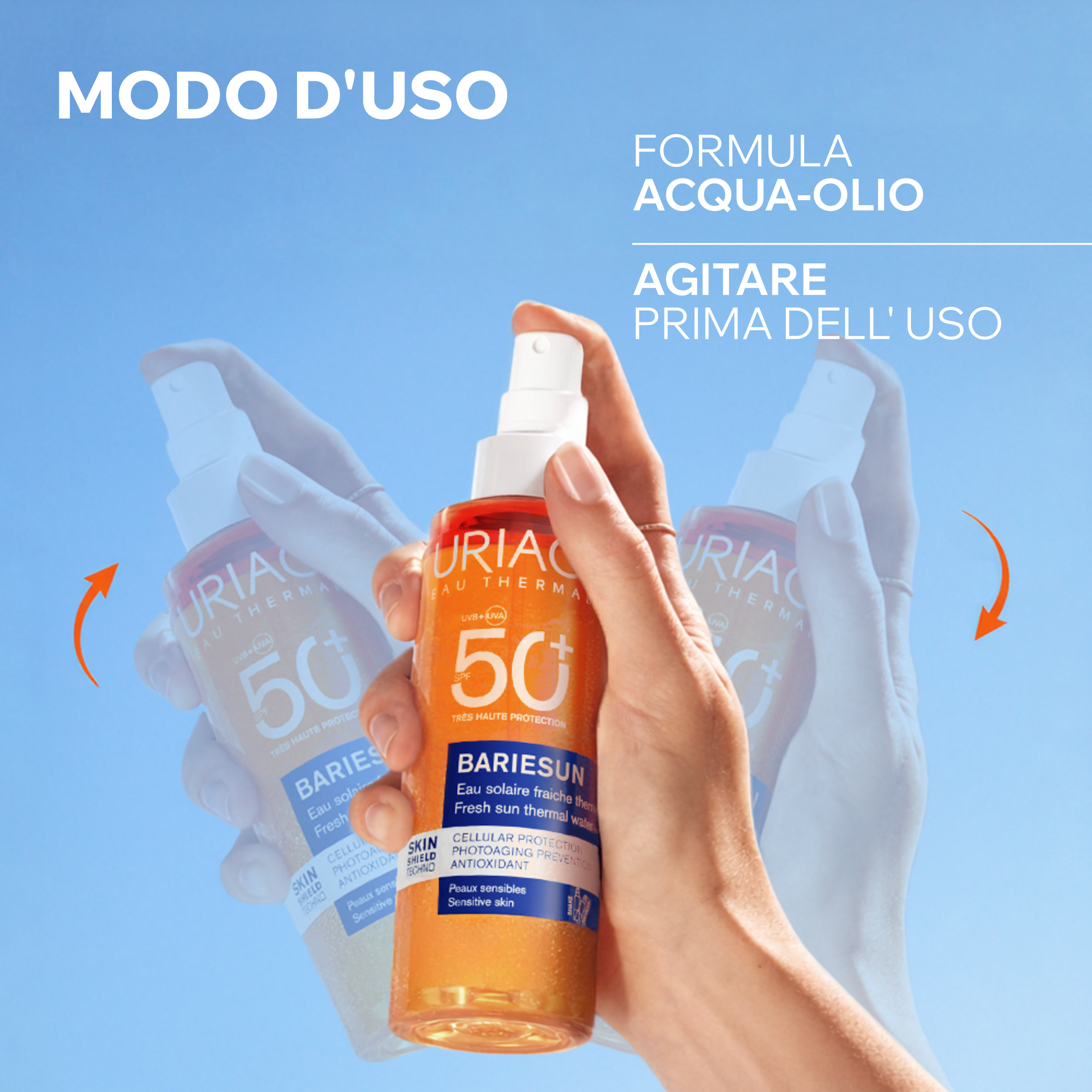 Uriage - Bariésun Acqua Fresca Solare Invisibile SPF50+ Viso E Corpo Per Pelle Sensibile 200 ml