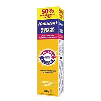 Kukident Plus Doppia Azione Crema Adesiva Protesi Dentali 60 g Kukident Plus Doppia Azione Crema Adesiva Protesi Dentali 60 g