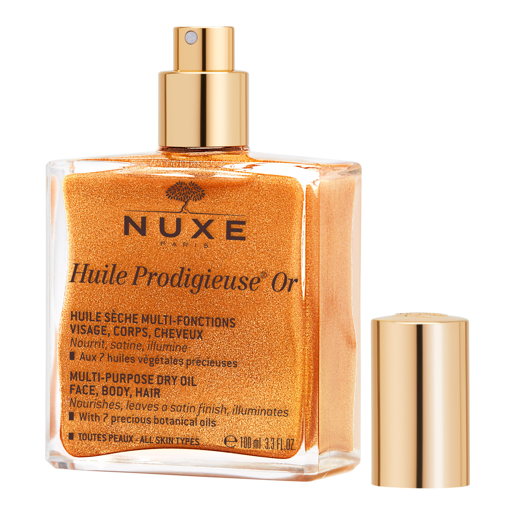 Nuxe Huile Prodigieuse Or - Olio secco spray per viso corpo e capelli - 100 ml
