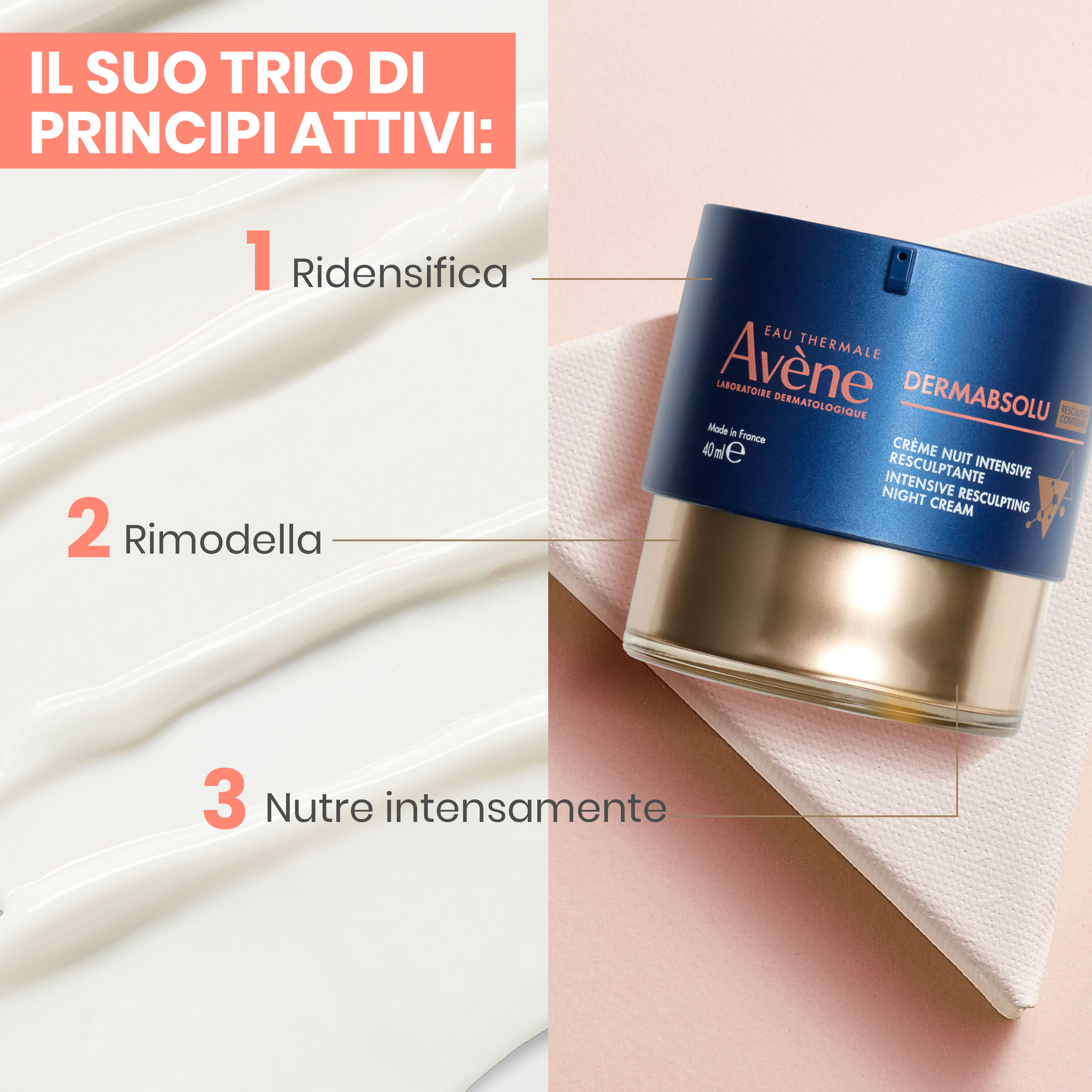 Eau Thermale Avène DERMABSOLU Crema Notte Intensiva Rimodellante - ANTI-ETA' 40 ml Eau Thermale Avène DERMABSOLU Crema Notte Intensiva Rimodellante - ANTI-ETA' 40 ml