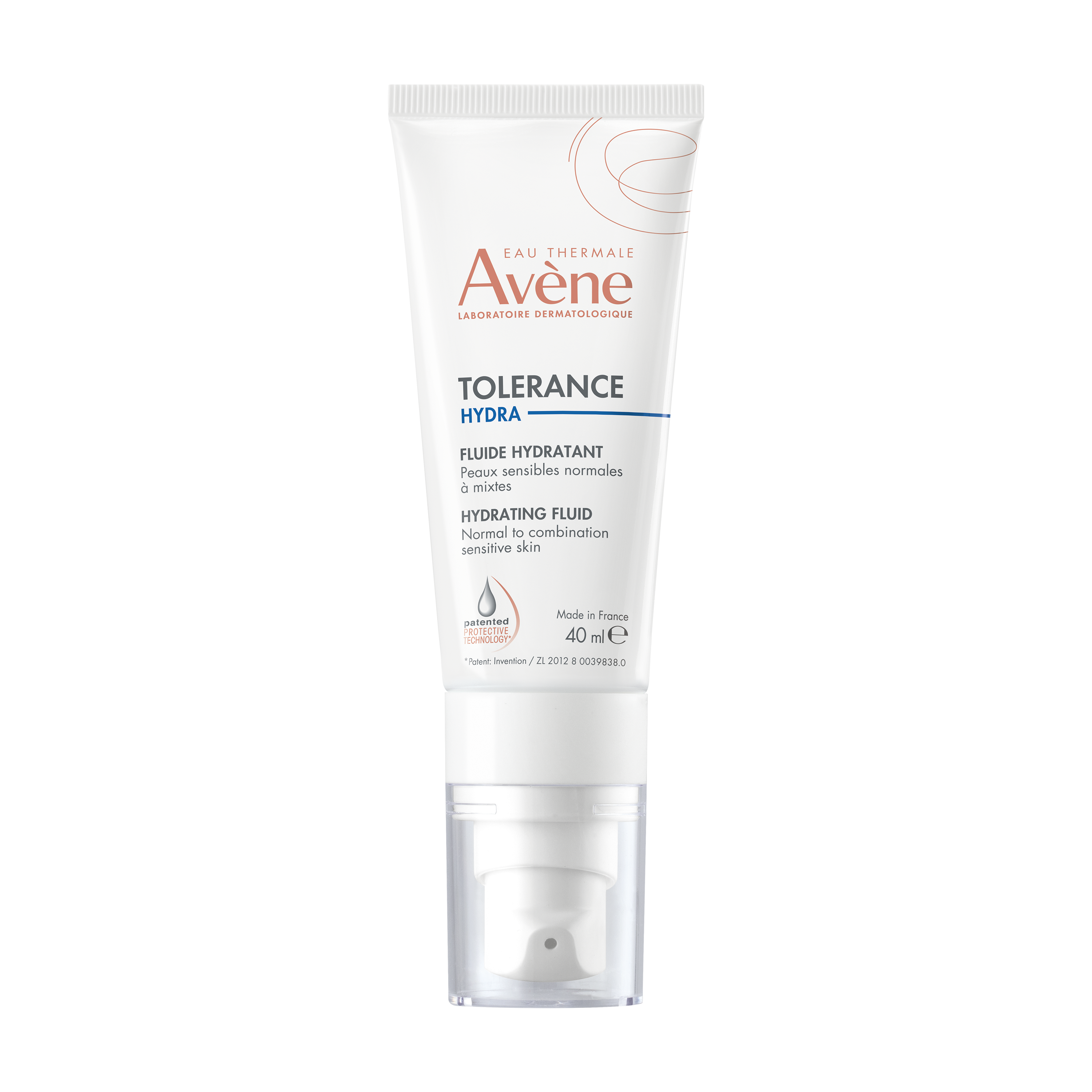 Eau Thermale Avène Tolerance Hydra 10 Fluido Idratante, 48h di idratazione, con Acido ialuronico e Acqua termale, Pelle Secca e Sensibile, Cosmetico Sterile® 40ml