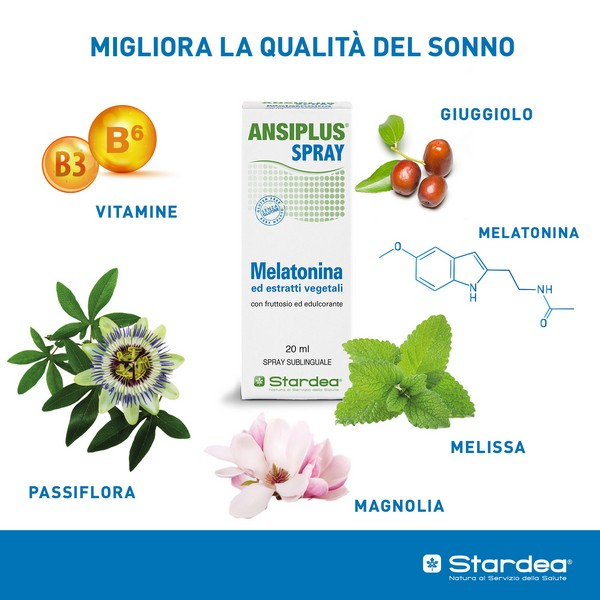 Ansiplus Spray Orale Integratore Sonno 20 ml Ansiplus Spray Orale Integratore Sonno 20 ml