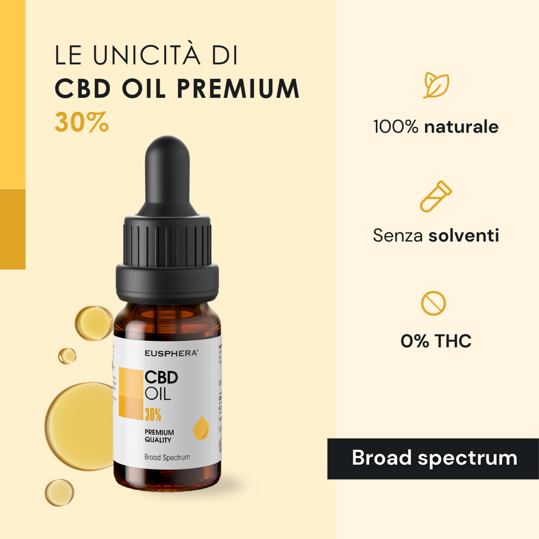 Eusphera CBD OIL 30% - Olio CBD Naturale 10 ml