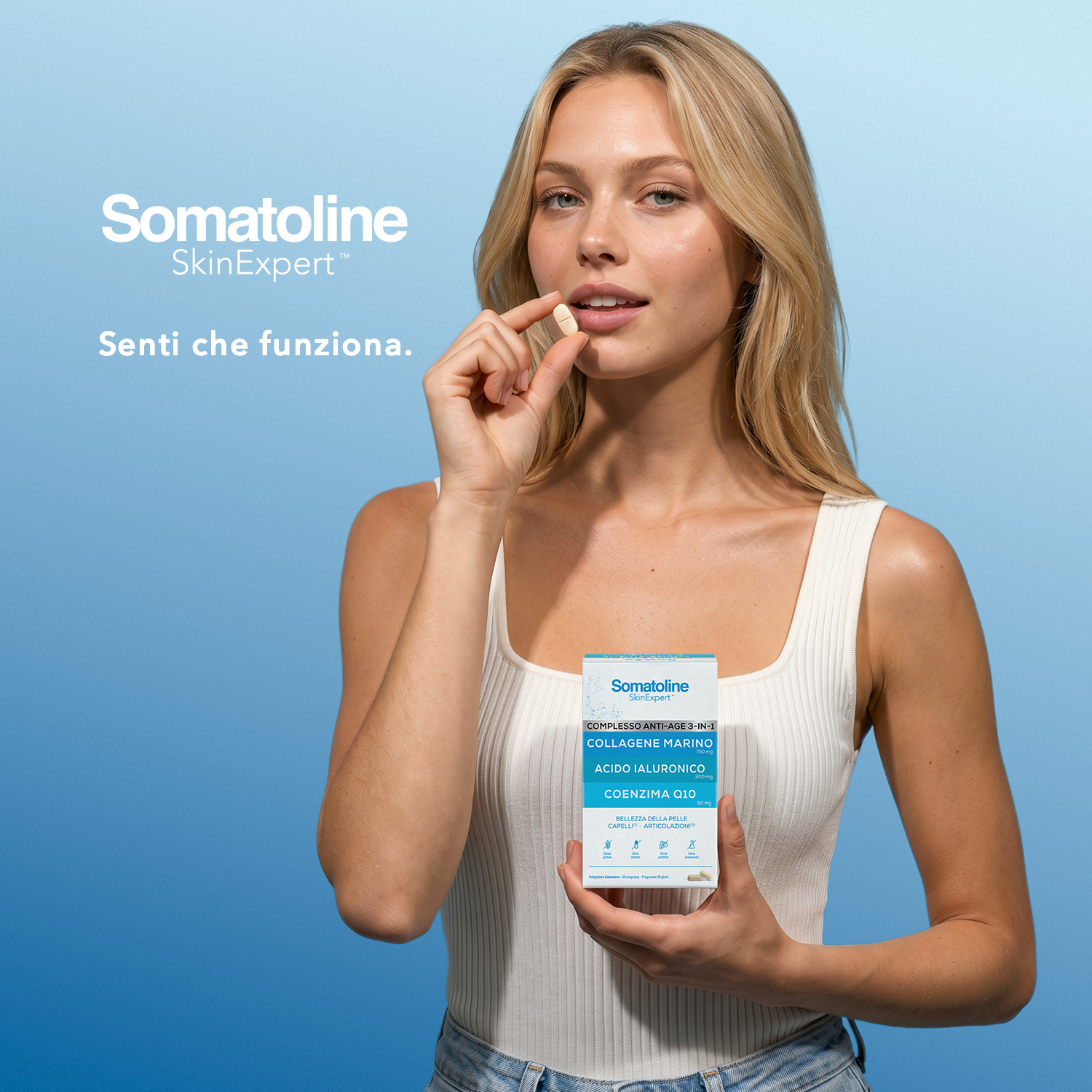 Somatoline SkinExpert Complesso Anti-Age 3 In 1 - Integratore Per Pelle, Unghie E Articolazioni 45 Compresse