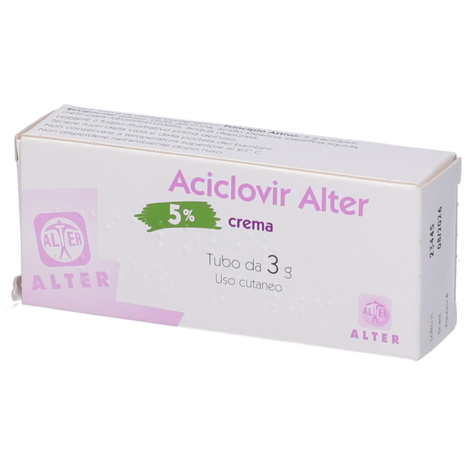 Aciclovir Alter 5% Herpes Crema 3g