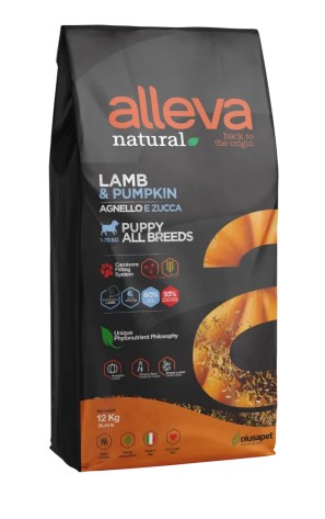 ALLEVA NATURAL DOG PUPPY LAMB & PUMPKIN ALL BREEDS KG 12 - P10218