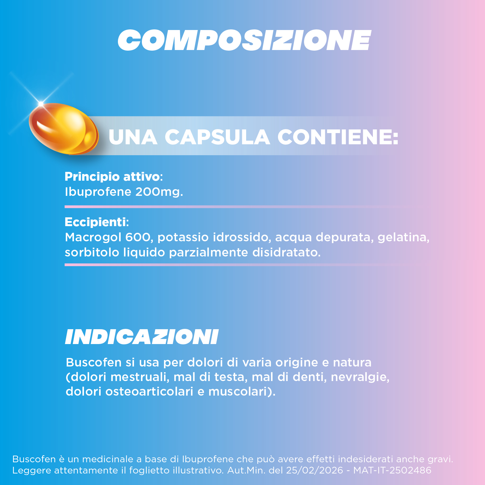 Buscofen - 12 capsule molli - 200 mg