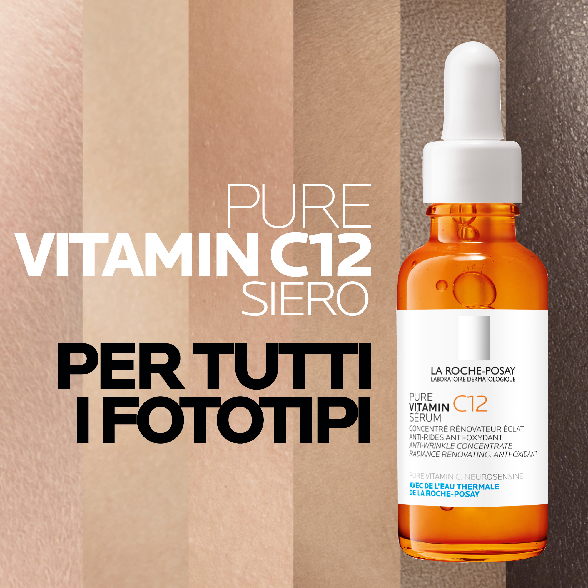 La Roche-Posay Pure Vitamin C12 Siero concentrato anti-rughe, anti-ossidante, illuminante 30 ml