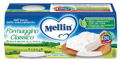 Mellin Omogeneizzato Al Formaggino 2 x 80 g