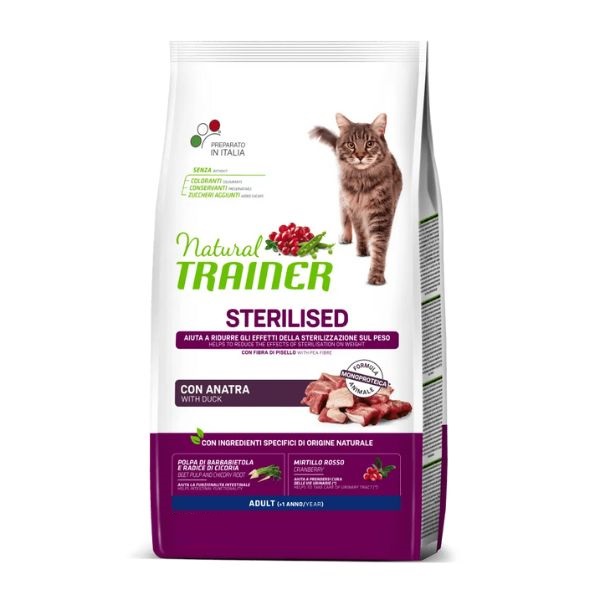 TRAINER NATURAL GATTO STERILISED ANATRA 300GR