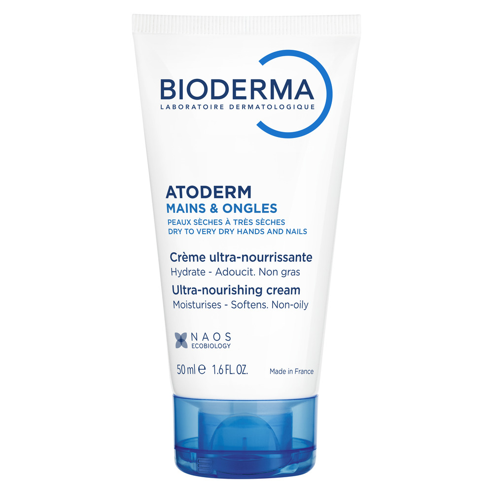 Bioderma Atoderm Mains & Ongles - Crema Ultra Riparatrice Mani E Unghie Per Pelle Secca 50 ml