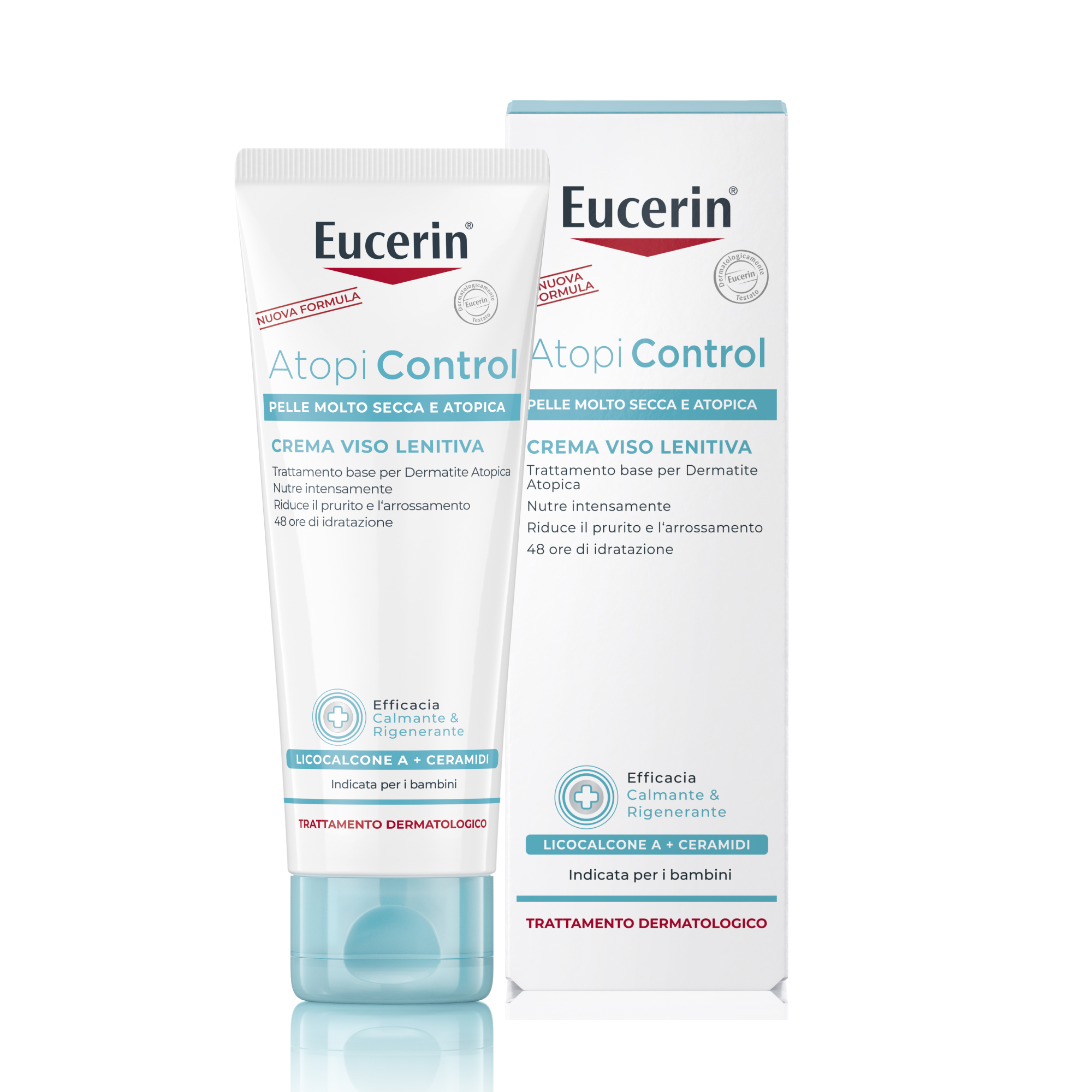 Eucerin AtopiControl Crema Viso Anti-prurito Pelle Atopica 50 ml Eucerin AtopiControl Crema Viso Anti-prurito Pelle Atopica 50 ml