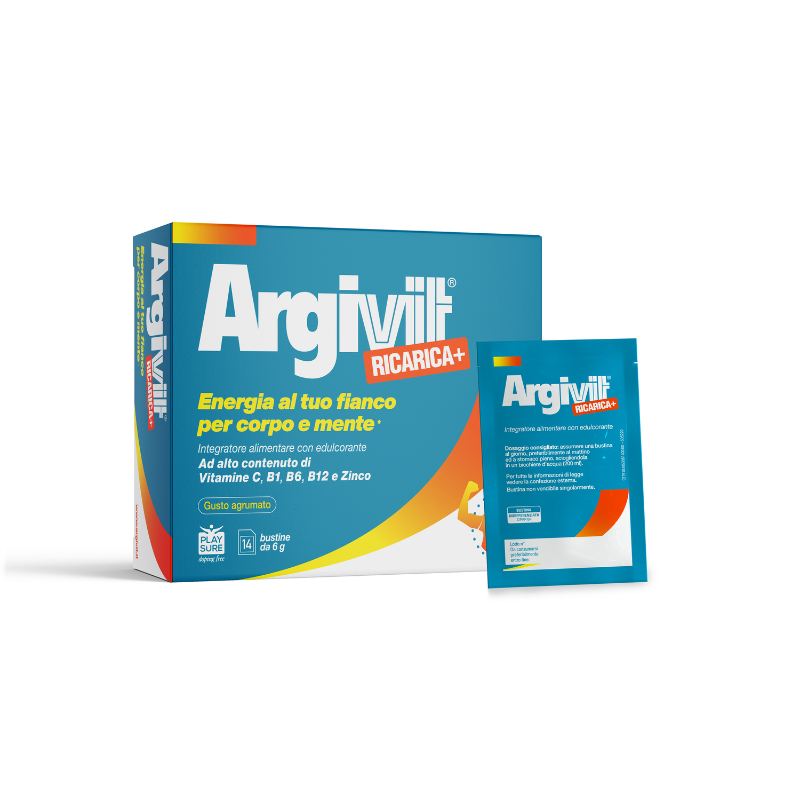 Argivit Ricarica+ Gusto Agrumato - Integratore Energizzante 14 Bustine