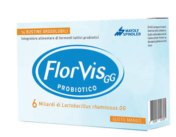 FLORVIS GG - Integratore per l'equilibrio della flora batterica intestinale - 14 bustine orosolubili