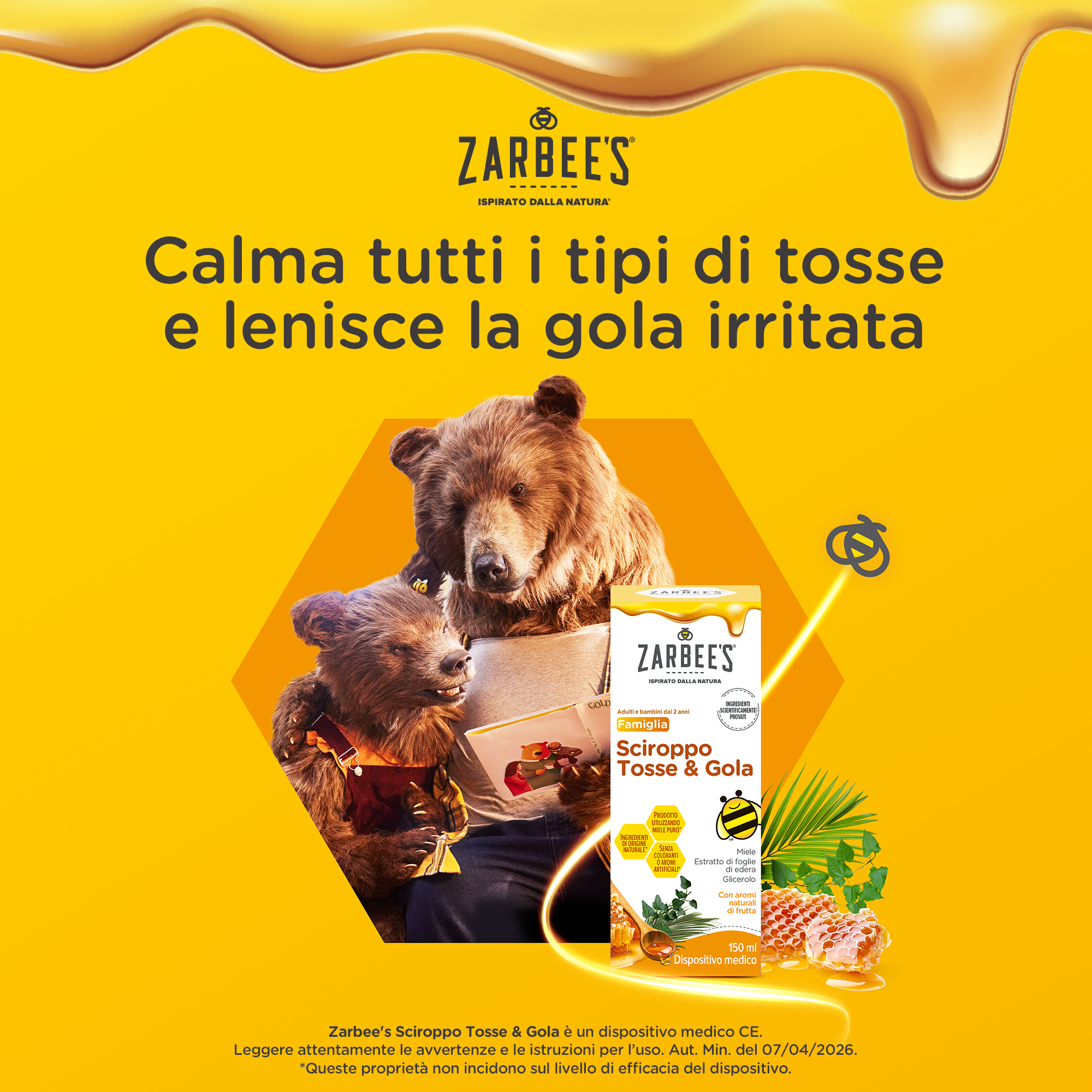 Zarbee's Sciroppo Tosse & Gola - Sciroppo Lenitivo Per Adulti E Bambini 150 ml