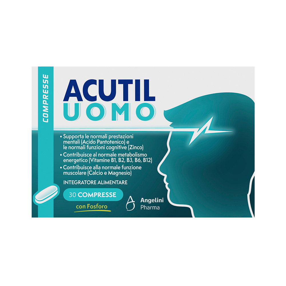 Acutil Uomo 30 Compresse - Integratore Per Energia, Mente e Muscoli