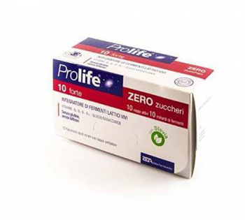 Prolife 10 Forte Zero Zuccheri - Integratore di Fermenti Lattici Vivi - 10 Flaconcini