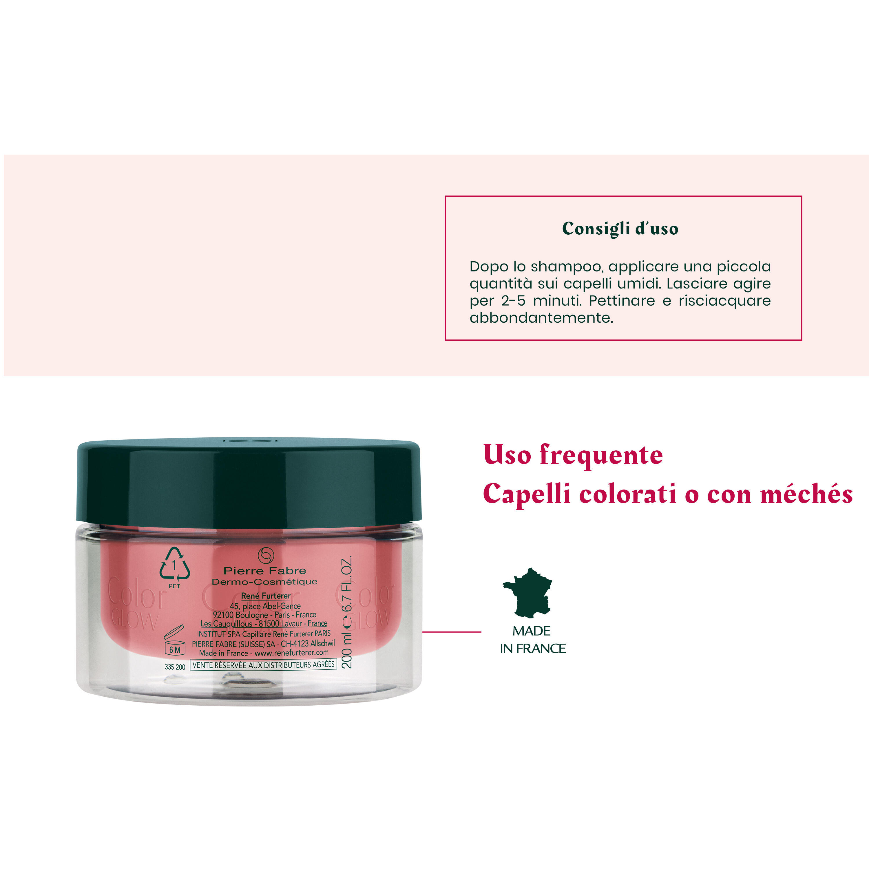 René Furterer Color Glow - Maschera Illuminante Ristrutturante Per Capelli Colorati 200 ml