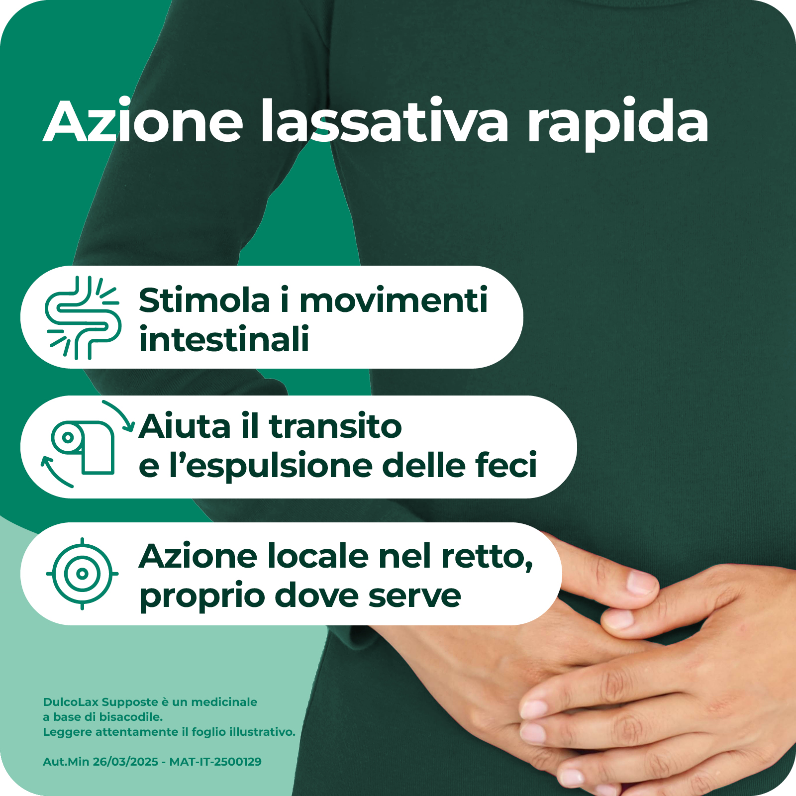 Dulcolax 10 mg 6 Supposte Per Adulti - Lassativo In Caso Di Stitichezza Occasionale 