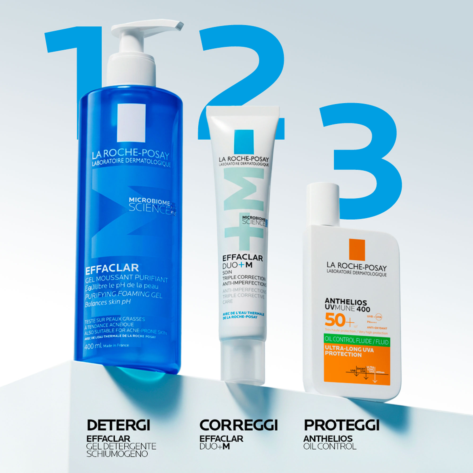 La Roche-Posay Effaclar - Gel Mousse Purificante Per Pelle Grassa E Sensibile 400 ml