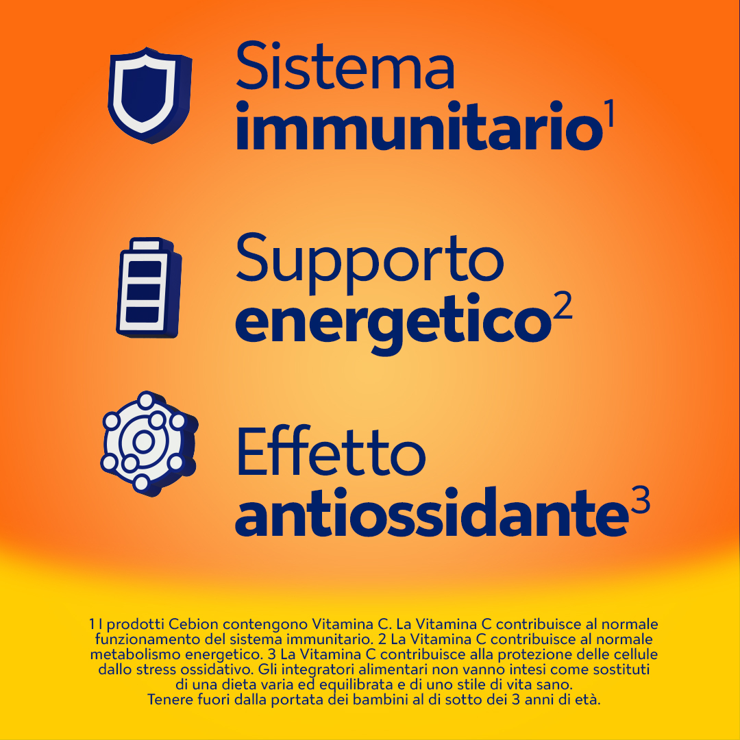 Cebion Limone Integratore di Vitamina C 20 Compresse Masticabili Cebion Limone Integratore di Vitamina C 20 Compresse Masticabili