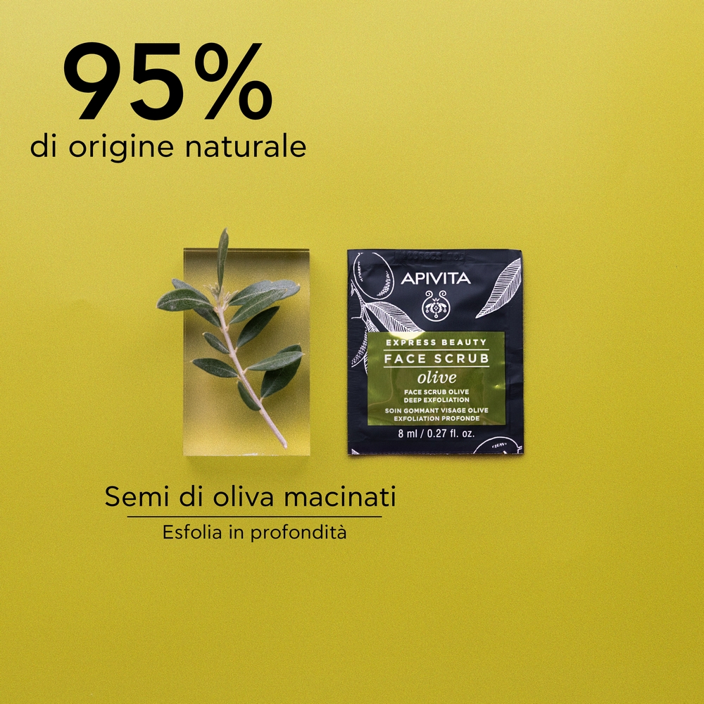 Apivita Express Beauty Olive - 2 Maschere Esfolianti Viso All'Oliva