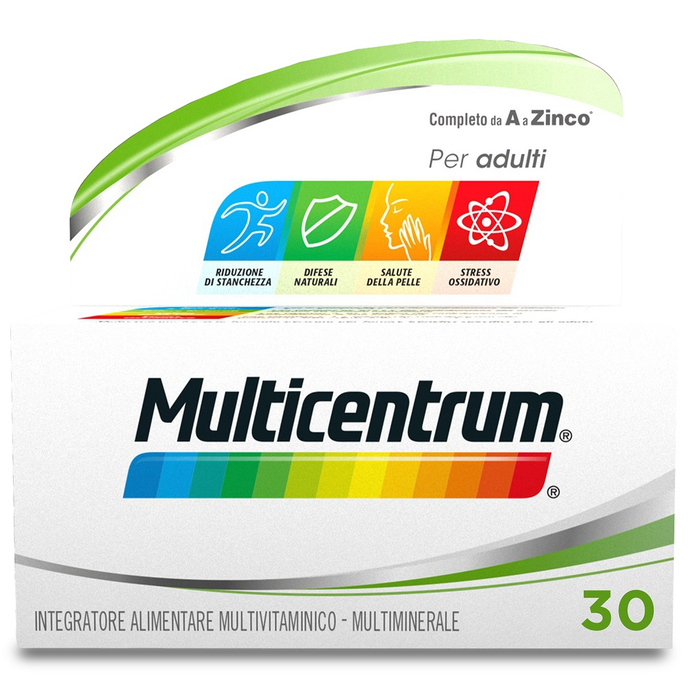 Multicentrum Integratore Alimentare Multivitaminico Multiminerale Vitamina C B6 Calcio Adulti 30 Cpr